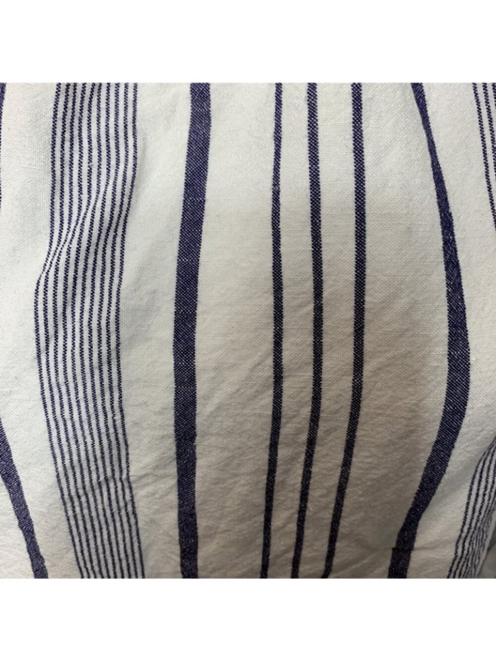 Loft Lightweight Linen Blend Blue And White Stripes Boho Vacation Beach Dress XS - Picture 7 of 11